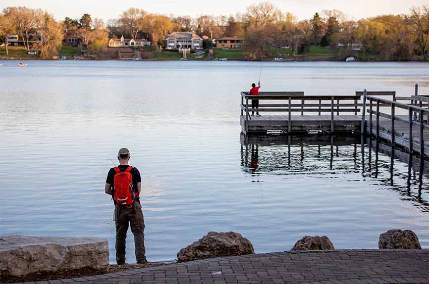 how to fish in a river from shore