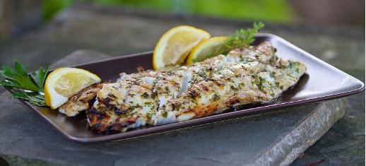 grilled lemon herb bass