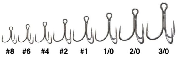 replacement treble hook size chart guide